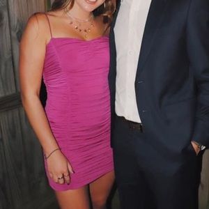 Fuchsia Fitted Cocktail Dress